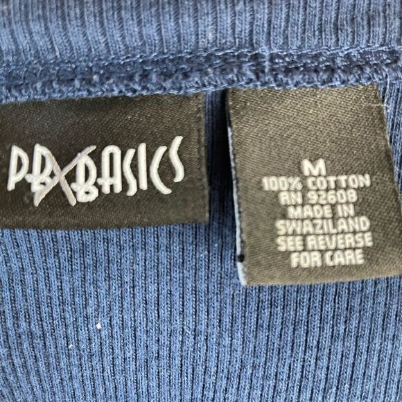 PBX Basics Navy Blue Long Sleeve Shirt Size M EUC - Picture 5 of 5